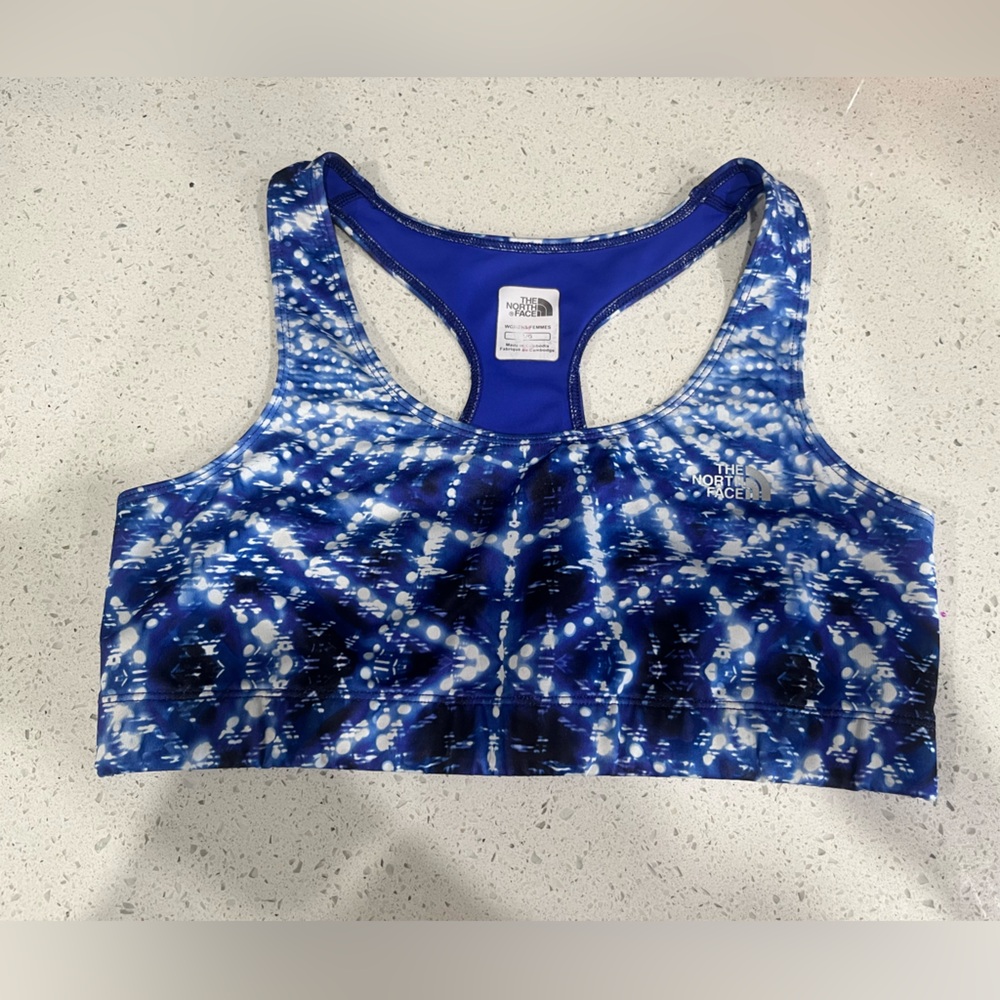 The North Face Blue Patterned Sports Bra